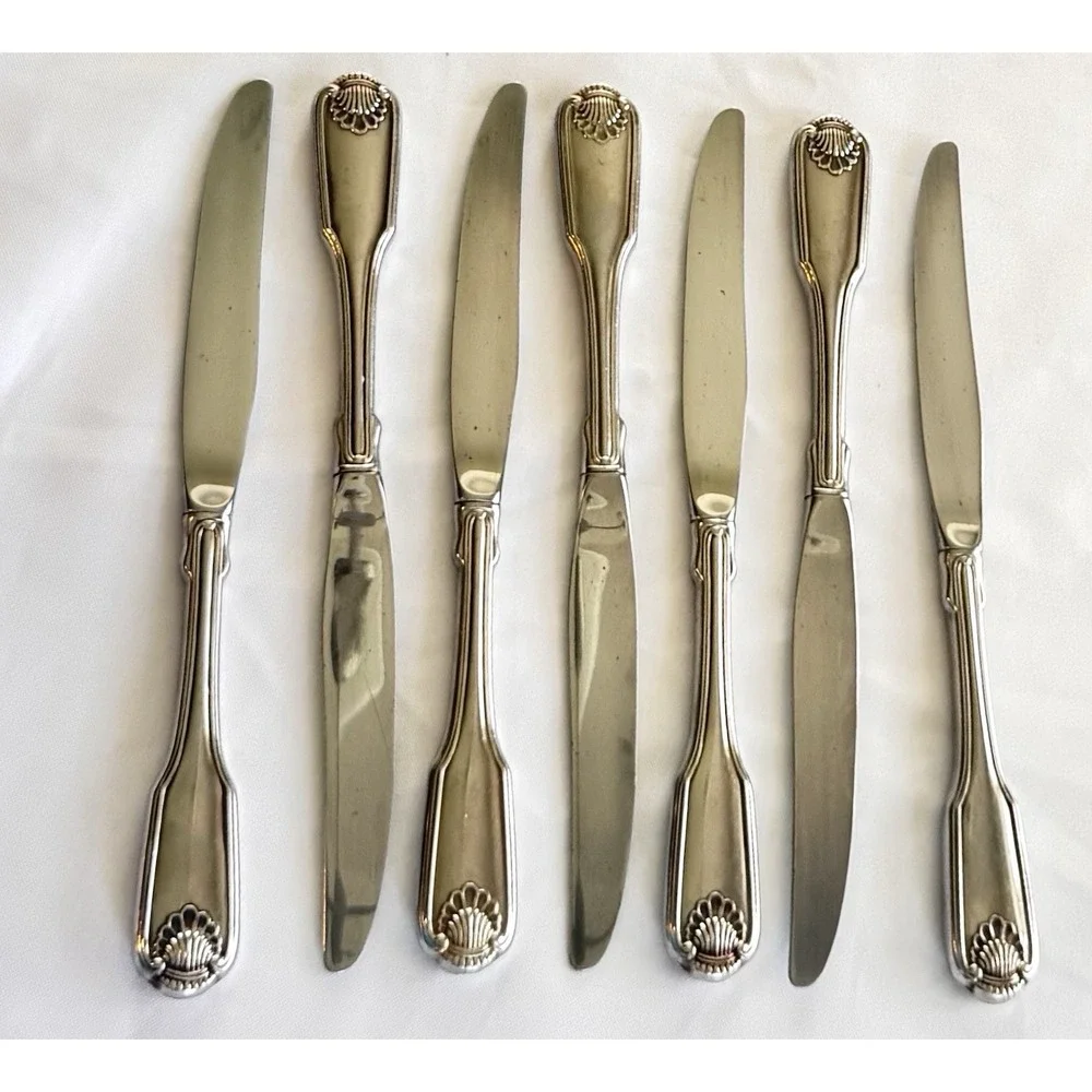 Oneida Classic Shell Cube Stamp Heirloom Flatware Lot 28 Pc Serving Pieces